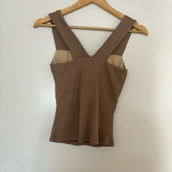OGL Brown Ribbed Tank Top - Picture 2 of 3